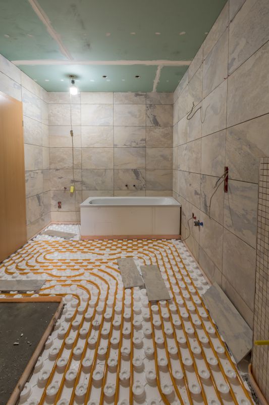 Luxury bathroom with heated floors
